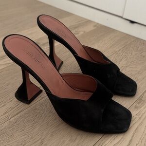 Amina Muaddi Lupita Suede Mules